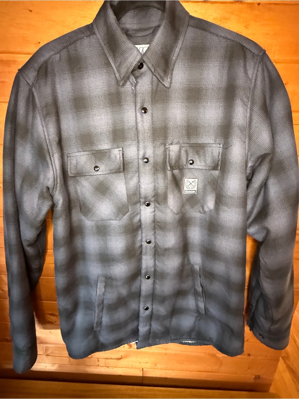 Dixxon Workwear Honcho Men's M Gray Plaid Snap-Front shirt Jacket